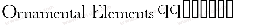 Ornamental Elements II字体转换
